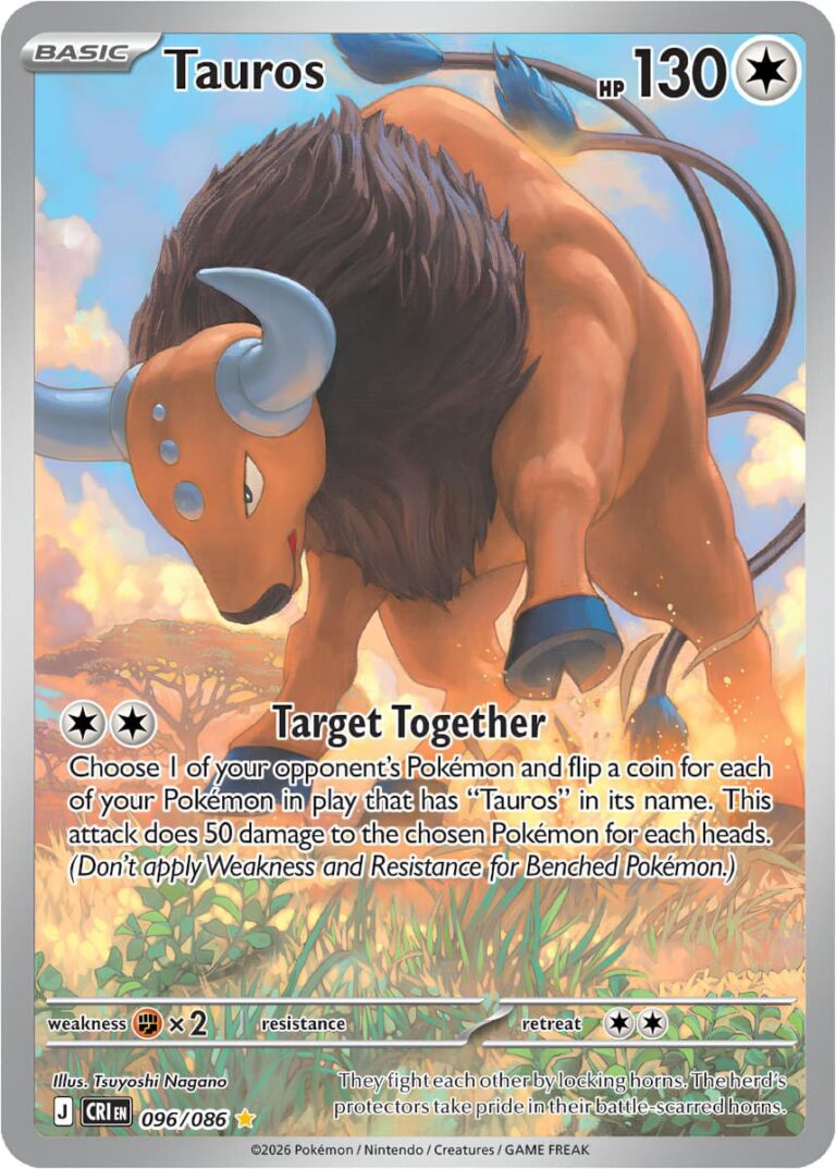 Tauros-096-086-Chaos-Rising-Wachsendes-Chaos-Pokémon-Karte-Englisch-2026