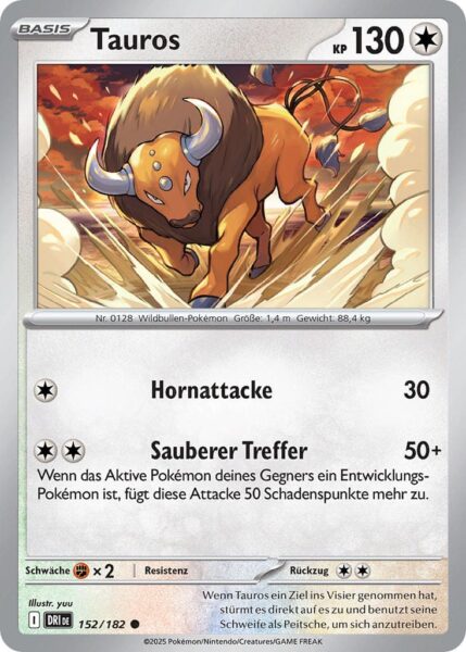 Tauros-152-182-Ewige-Rivalen-Pokémon-Karte-Karmesin-Purpur-Deutsch