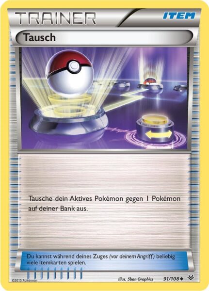 Tausch-91-108-XY-Drachenleuchten-Pokémon-Karte-Deutsch-TCG-Sammelkartenspiel
