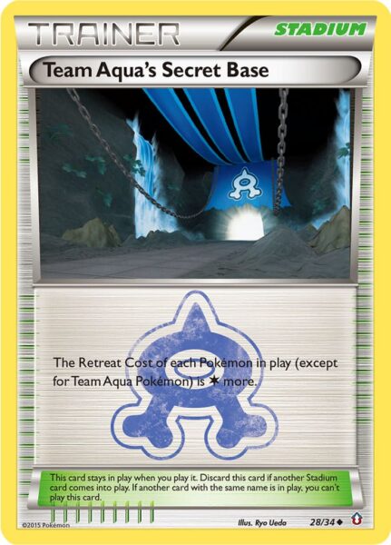 Team-Aquas-Secret-Base-28-34-Double-Crisis-Pokémon-Karte-Englisch