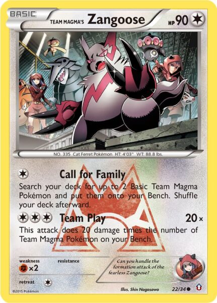 Team-Magmas-Zangoose-22-34-Double-Crisis-Pokémon-Karte-Englisch