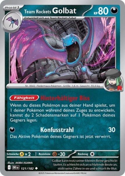 Team-Rockets-Golbat-121-182-Ewige-Rivalen-Pokémon-Karte-Karmesin-Purpur-Deutsch