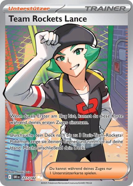 Team-Rockets-Lance-227-182-Ewige-Rivalen-Full-Art-Pokémon-Karte-Karmesin-Purpur-Deutsch