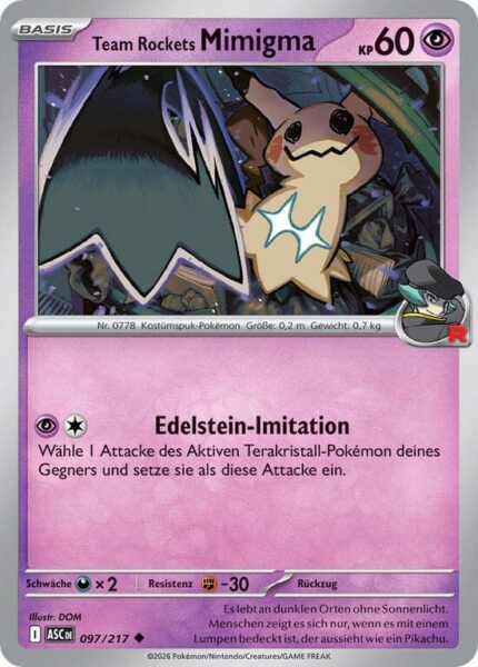 Team-Rockets-Mimigma-097-217-ASC-Erhabene-Helden-Pokémon-Karte-Deutsch