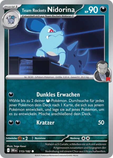 Team-Rockets-Nidorina-115-182-Ewige-Rivalen-Pokémon-Karte-Karmesin-Purpur-Deutsch