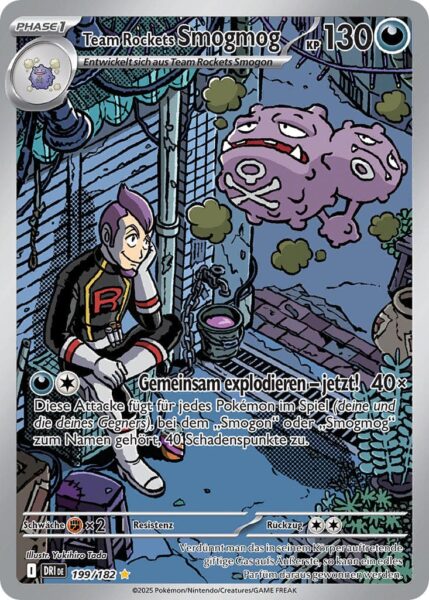 Team-Rockets-Smogmog-199-182-Ewige-Rivalen-Illustration-Rare-Pokémon-Karte-Karmesin-Purpur-Deutsch