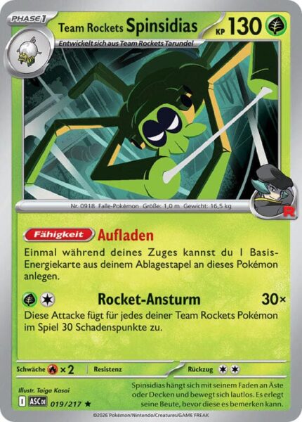 Team-Rockets-Spinsidias-019-217-ASC-Erhabene-Helden-Pokémon-Karte-Deutsch