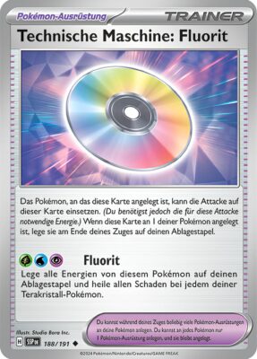 Technische-Maschine-Fluorit-188-191-Karmesin-Purpur-Stürmische-Funken-Pokémon-Karte-Deutsch