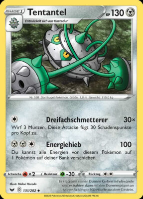 Tentantel-131-Schwert-Schild-Pokémon-Karte