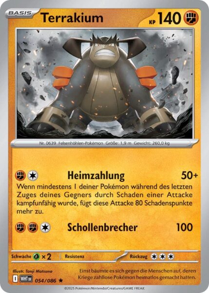 Terrakium-054-086-WHT-DE-Weiße-Flammen-Pokémon-Karte-Karmesin-Purpur-Deutsch