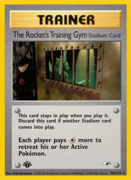 The-Rockets-Training-Gym-104-132-Gym-Heroes-Pokémon-Karte-Englisch-TCG-Sammelkartenspiel-2000