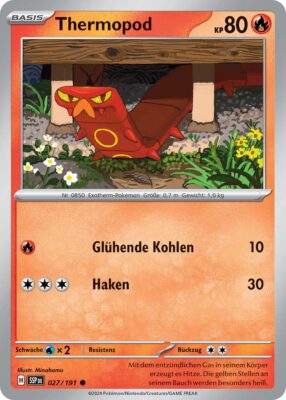Themopod-027-191-SSP-DE-Karmesin-Purpur-Stürmische-Funken-Pokémon-Karte-Deutsch-TCG