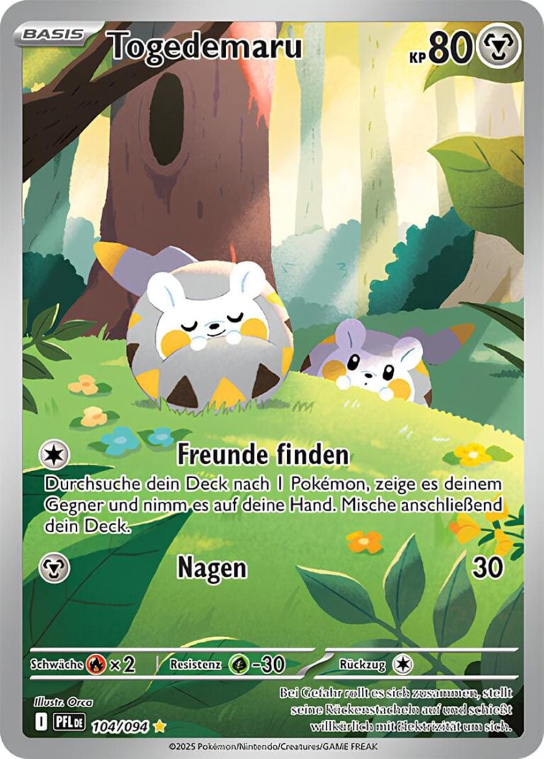 Togedemaru-104-094-Fatale-Flammen-Illustration-Rare-Pokémon-Karte-Deutsch