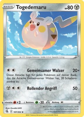 Togedemaru_Fusionsangriff_187_Pokémon-Karte