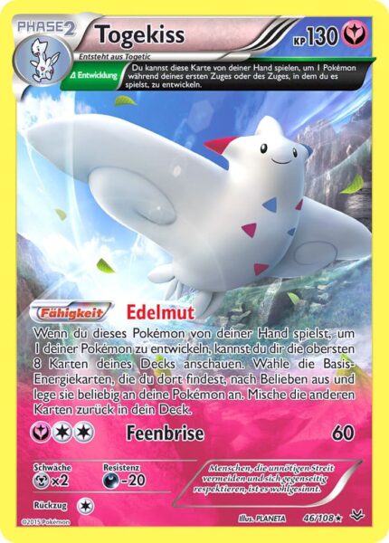 Togekiss-46-108-XY-Drachenleuchten-Pokémon-Karte-Deutsch-TCG-Sammelkartenspiel