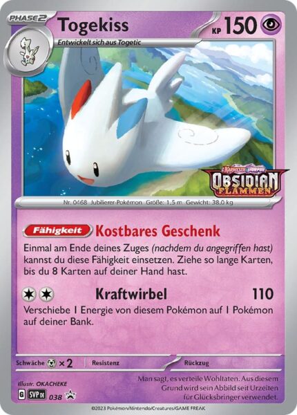 Togekiss-SVP-DE-038-Black-Star-Promokarte-Pokémon-Karte-TCG-Sammelkartenspiel