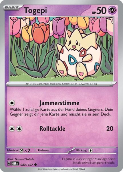 Togepi-083-197-Obsidianflammen-Pokémon-Karte-Deutsch-TCG