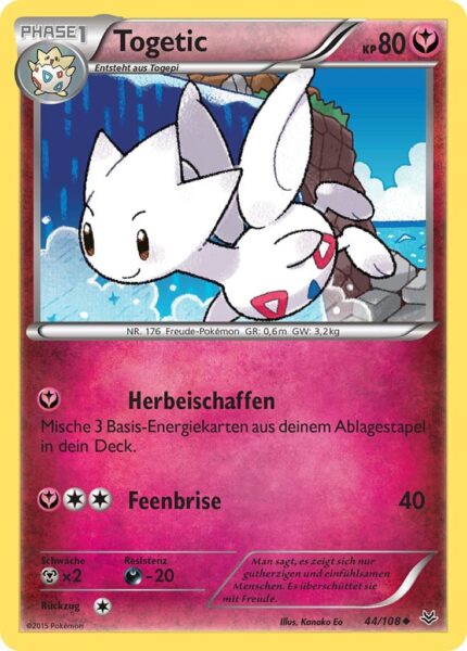 Togetic-44-108-XY-Drachenleuchten-Pokémon-Karte-Deutsch-TCG-Sammelkartenspiel