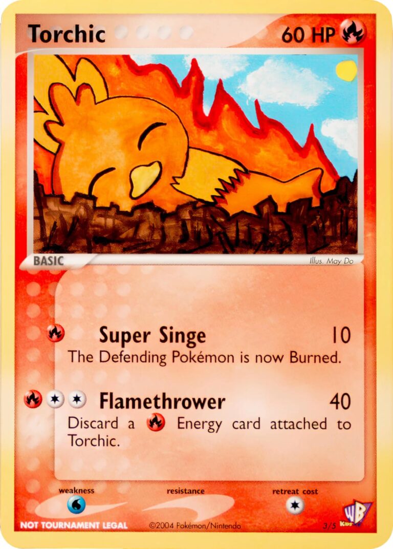 Torchic-Flemmli-3-5-Kids-WB-Poké-Card-Creator-Pack-Pokémon-Karte-2004-Englisch