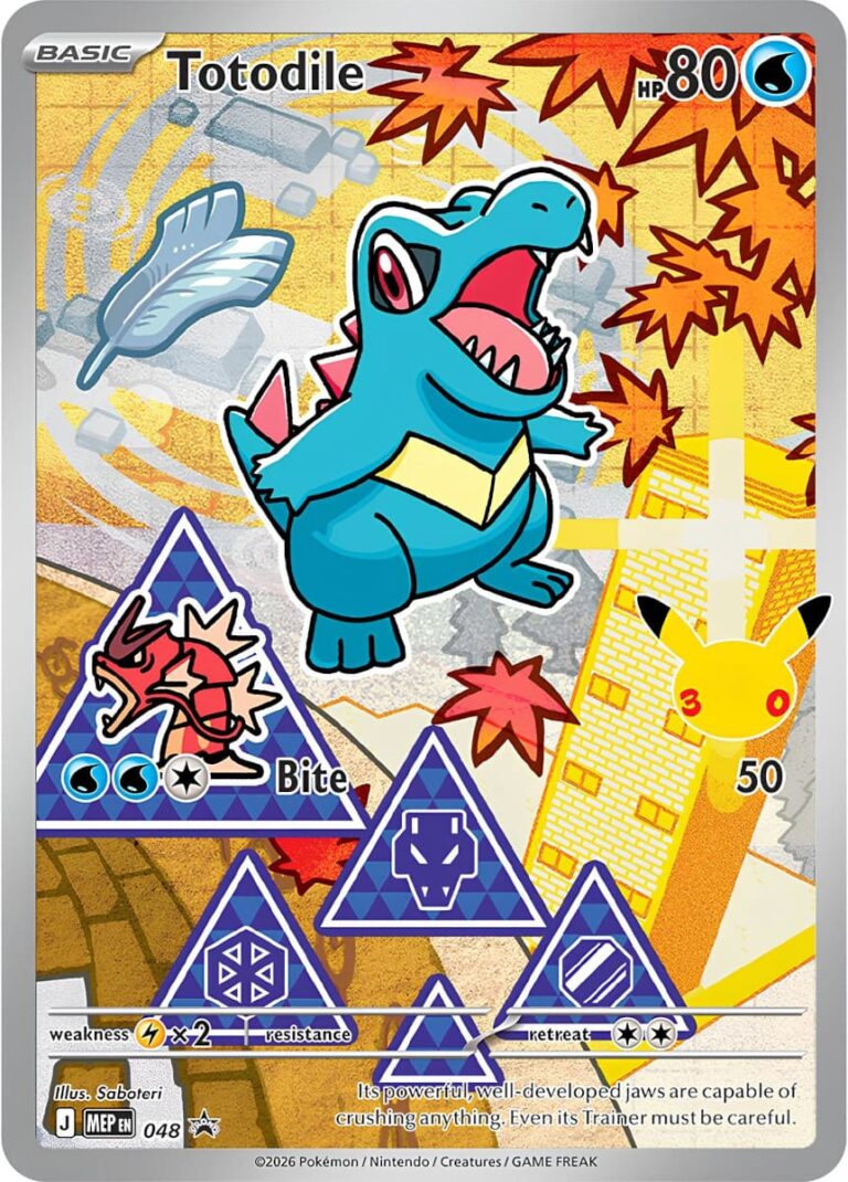 Totodile-Karnimani-MEP-048-First-Partner-30th-Anniversary-Promo-Pokémon-Karte-Englisch