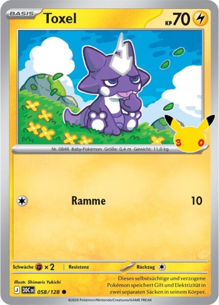 Toxel-058-128-30C-30-Jahre-Jubiläum-30th-Celebration-Pokémon-Karte-Deutsch