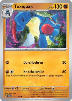 Toxiquak_115-193_Entwicklungen-in-Paldea_Pokémon-Karte