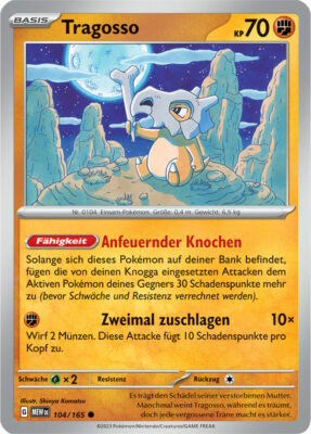 Tragosso-104-165-Pokémon-Karmesin-Purpur-151-MEW-DE-Pokémon-Karte-Karten-Deutsch
