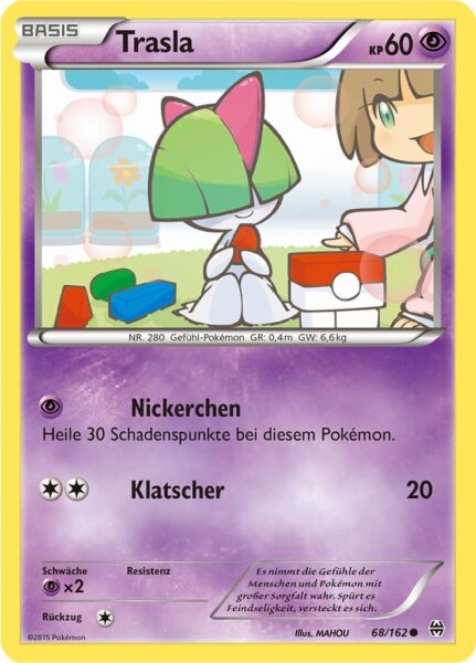 Trasla-68-162-XY-TURBOstart-Pokémon-Karte-Deutsch