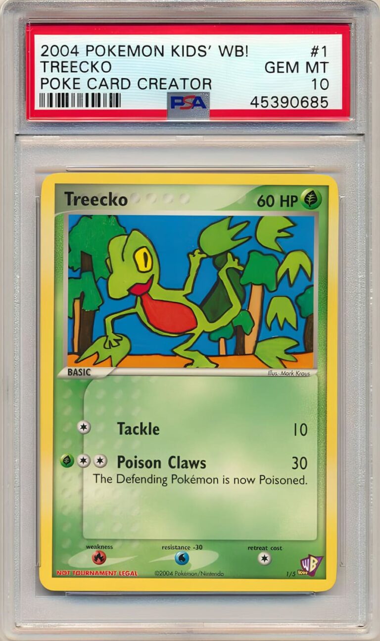 Treecko-Geckabor-1-5-Poke-Card-Creator-Pack-Pokemon-Karte-PSA-10-Englisch