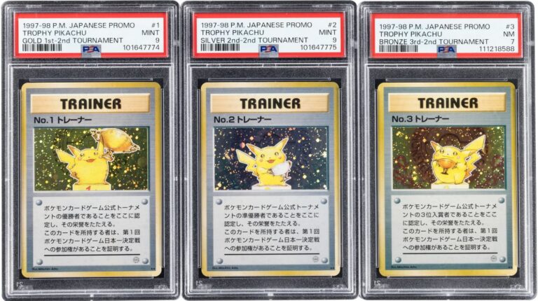 Trophy-Pikachu-No.1-2-3-Trainers-2nd-Tournament-1998-PSA-9-7-Pokémon-Karten