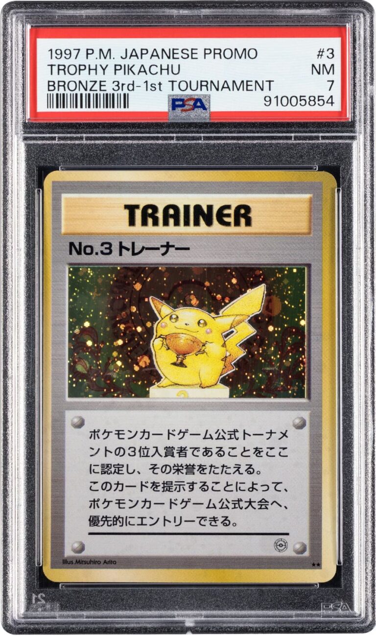 Trophy-Pikachu-No.3-Bronze-1st-Tournament-1997-Promo-Pokémon-Karte-Japan-PSA-7-TCG