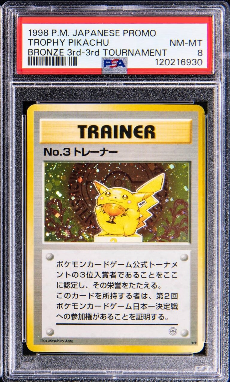 Trophy-Pikachu-No.3-Bronze-3nd-3rd-Tournament-1998-Japanese-Promo-Pokémon-Karte-PSA-8-TCG