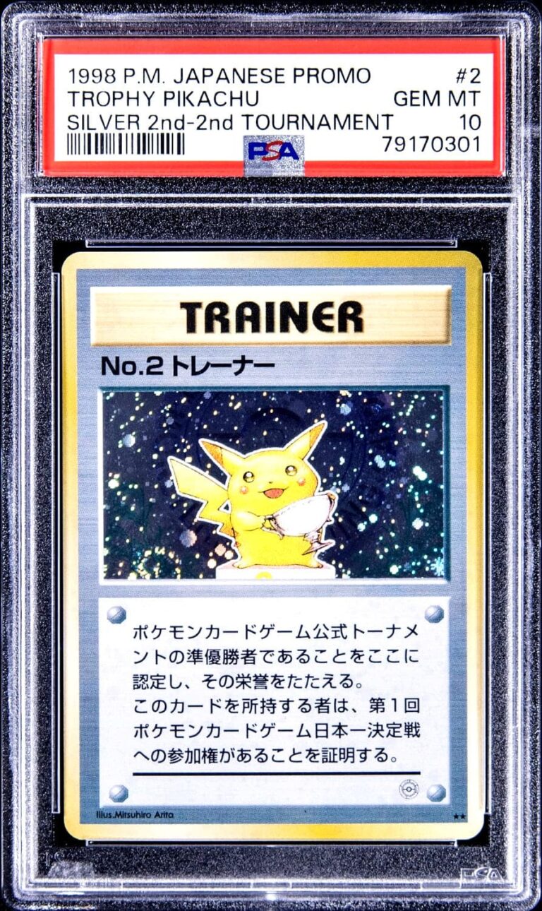 Trophy-Pikachu-Trainer_No.2-Silver_1998_2nd-Tournament-Pokémon-Karte_PSA-10