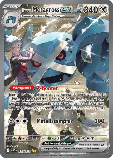 Troys-Metagross-289-217-ASC-DE-Erhabene-Helden-Illustration-Rare-Pokémon-Karte-Deutsch