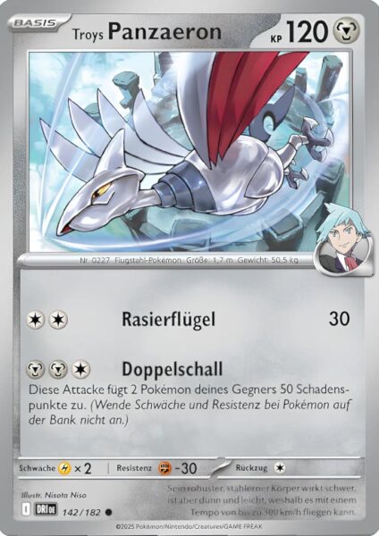 Troys-Panzaeron-142-182-Ewige-Rivalen-Pokémon-Karte-Karmesin-Purpur-Deutsch