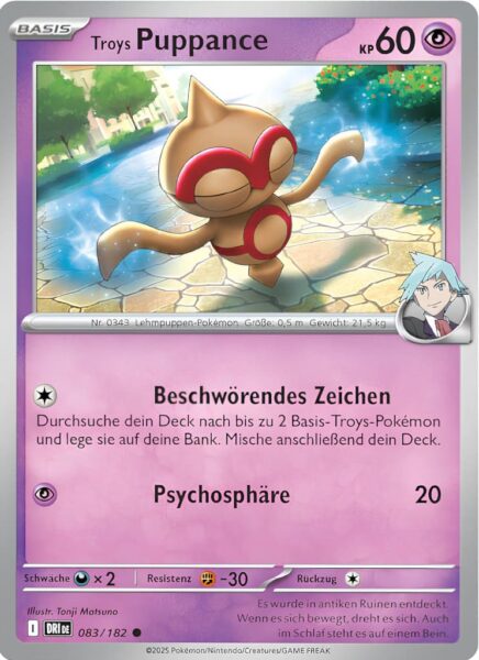 Troys-Puppance-083-182-Ewige-Rivalen-Pokémon-Karte-Karmesin-Purpur-Deutsch