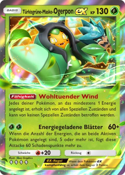 Türkisgrüne-Maske-Ogerpon-ex-B2-Traumhafte-Parade-Pokémon-TCG-Pocket-Karte-Deutsch