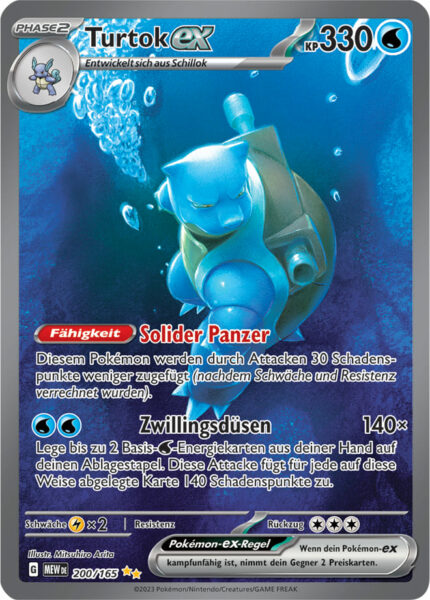 Turtok-ex-200-165-Pokémon-Karmesin-Purpur-151-MEW-DE-Special-Illustration-Rare_Full-Art-Pokémon-Karte-Karten-Deutsch