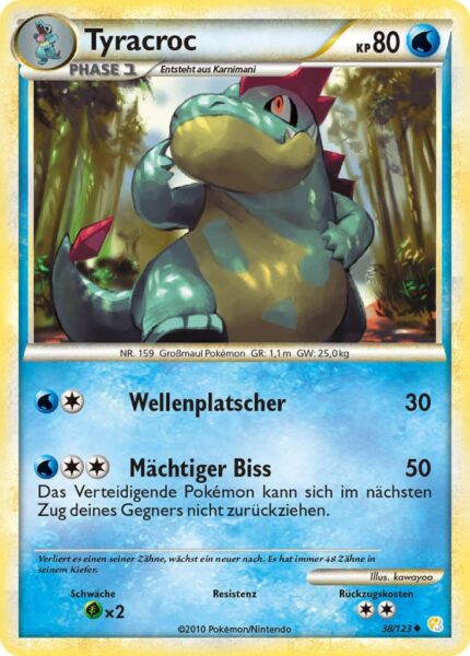 Tyracroc-38-123-Heartgold-Soulsilver-Pokémon-Karte-Deutsch-TCG