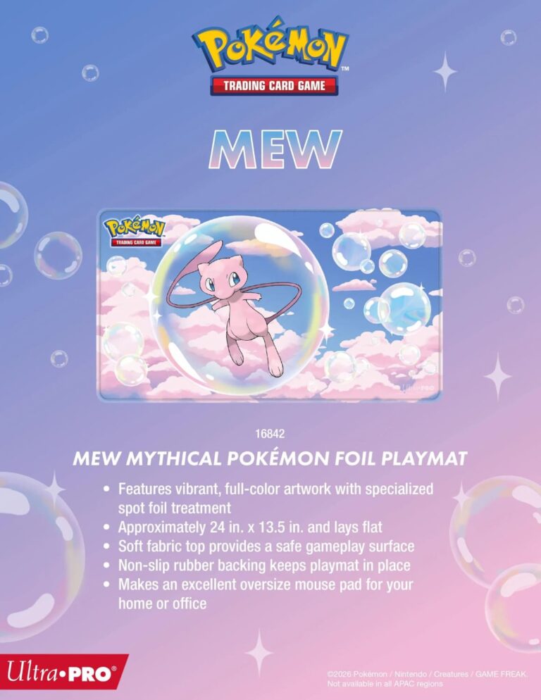Ultra-Pro-Pokémon-Mew-Mythical-Foil-Playmat-Spielmatte-Unterlage-2026-TCG-2