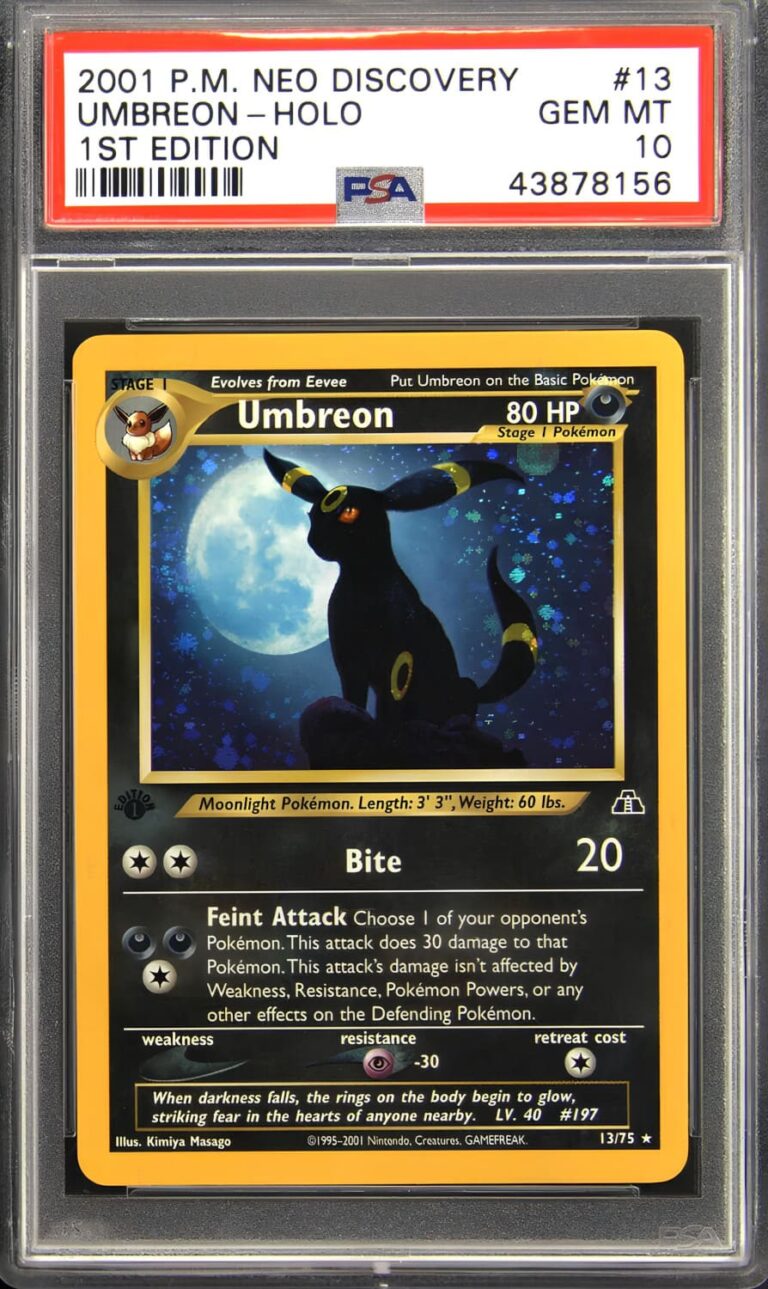 Umbreon-Nachtara-13-75-Neo-Discovery-PSA-10-Pokémon-Karte-1st-Edition