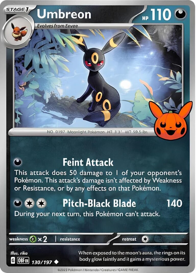 Umbreon-Nachtara-130-197-Pokémon-Trick-or-Trade-2024-Halloween-Pokémon-Karte-Holo-TCG