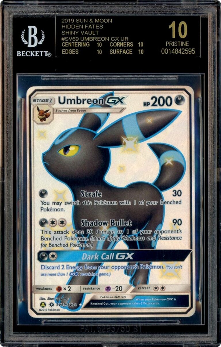 Umbreon-Nachtara-GX-SV69-SV94-Hidden-Fates-Verborgenes-Schicksal-Pokémon-Karte-BGS-10-Black-Label