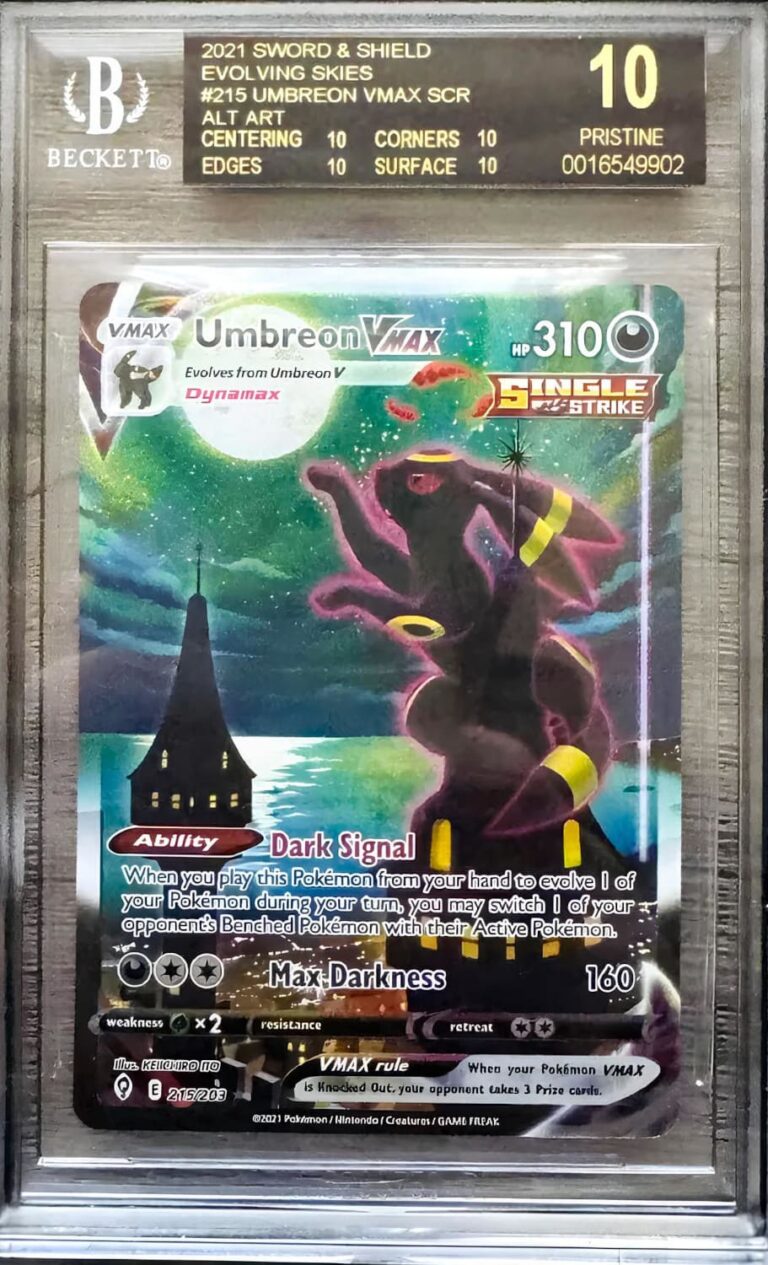 Umbreon-Nachtara-VMAX-215-203-Evolving-Skies-BGS-10-Black-Label-Pokémon-Karte