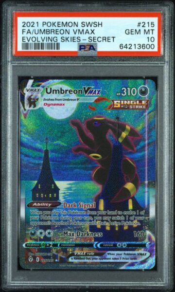 Umbreon-Nachtara-VMAX-Evolving-Skies-215-Pokémon-Karte-PSA-10