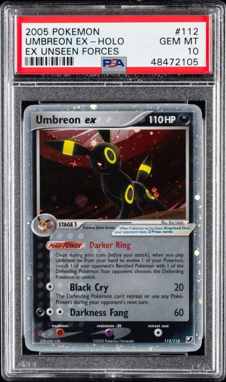 Umbreon-Nachtara-ex-112-115-EX-Unseen-Forces-Pokémon-Karte-Englisch-PSA-10