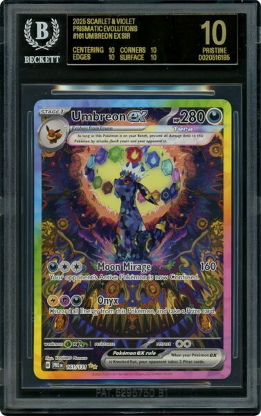 Umbreon-Nachtara-ex-161-131-Prismatic-Evolutions-Pokémon-Karte-BGS-10-Black-Label