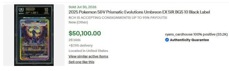 Umbreon-Nachtara-ex-161-131-Prismatic-Evolutions-Pokémon-Karte-BGS-10-Black-Label-Preis-Wert-August-2026