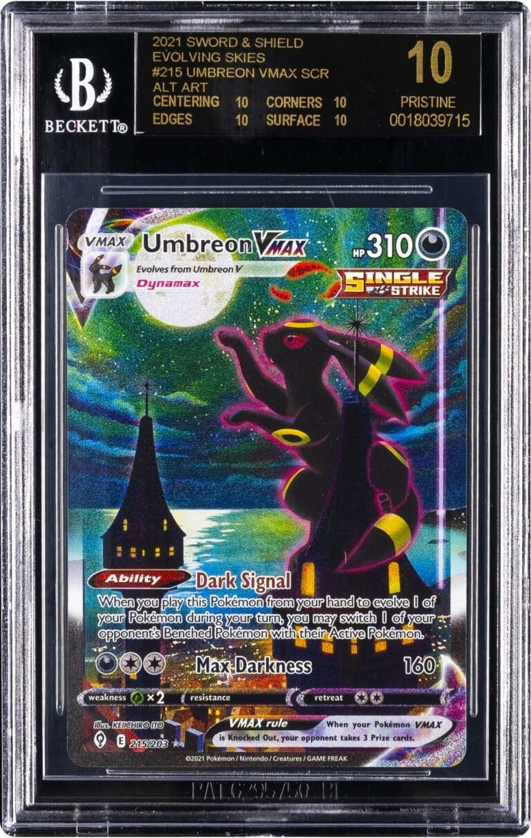 Umbreon-VMAX-215-203-Evolving-Skies-BGS-10-Black-Label-Pokémon-Karte
