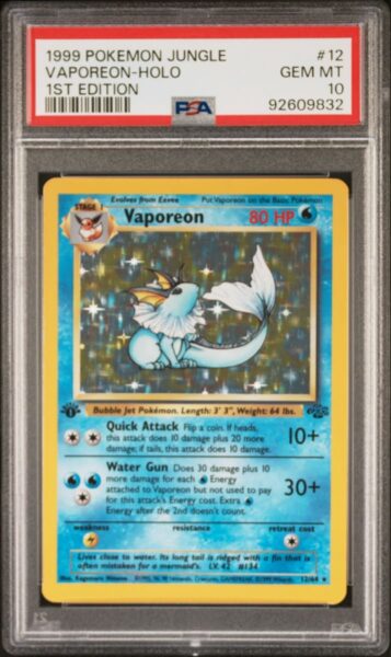 Vaporeon-12-64-Jungle-1st-Edition-Pokémon-Card-Karte-PSA-10
